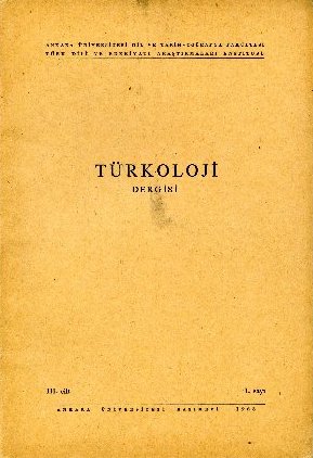 Türkoloji Dergisi 